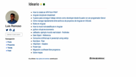 What Luisreinoso.dev website looked like in 2021 (2 years ago)