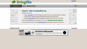What Livingfile.com website looked like in 2021 (2 years ago)