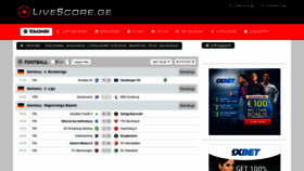 What Livescores.ge website looked like in 2021 (2 years ago)