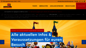What Legoland.de website looked like in 2021 (2 years ago)