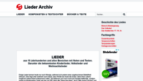 What Lieder-archiv.de website looked like in 2021 (2 years ago)