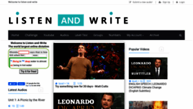 What Listen-and-write.com website looked like in 2021 (2 years ago)