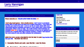 What Larryhannigan.com website looked like in 2021 (2 years ago)