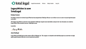 What Legacywriter.com website looked like in 2021 (2 years ago)