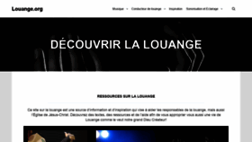 What Louange.org website looked like in 2021 (2 years ago)