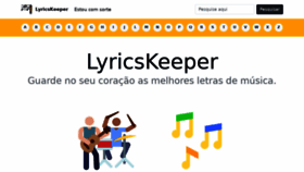 What Lyricskeeper.com.br website looked like in 2021 (2 years ago)