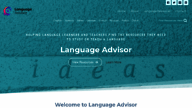 What Languageadvisor.net website looked like in 2021 (2 years ago)