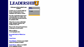 What Leaderu.com website looked like in 2021 (2 years ago)