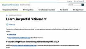 What Learnlink.sa.edu.au website looked like in 2021 (2 years ago)