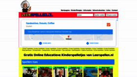 What Leerspellen.nl website looked like in 2021 (2 years ago)