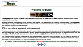 What Livingwithbugs.com website looked like in 2021 (2 years ago)
