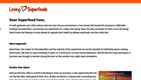 What Lovingsuperfoods.com website looked like in 2021 (2 years ago)