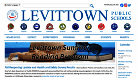 What Levittownschools.com website looked like in 2021 (2 years ago)