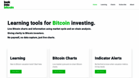 What Lookintobitcoin.com website looked like in 2021 (2 years ago)