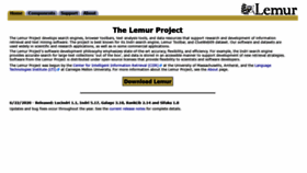 What Lemurproject.org website looked like in 2021 (2 years ago)
