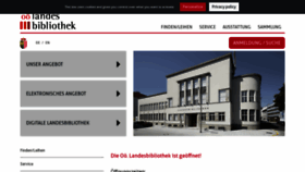 What Landesbibliothek.at website looked like in 2021 (2 years ago)