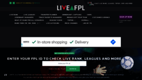What Livefpl.net website looked like in 2021 (2 years ago)