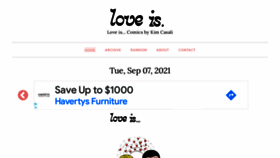 What Loveiscomics.com website looked like in 2021 (2 years ago)
