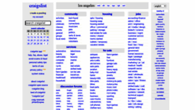 What Losangeles.craigslist.org website looked like in 2021 (2 years ago)
