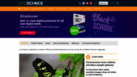 What Livescience.com website looked like in 2021 (2 years ago)