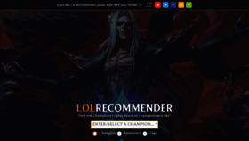 What Lolrecommender.com website looked like in 2021 (2 years ago)