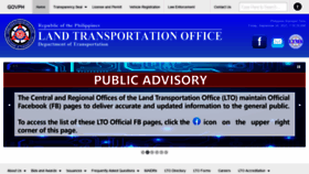 What Lto.gov.ph website looked like in 2021 (2 years ago)