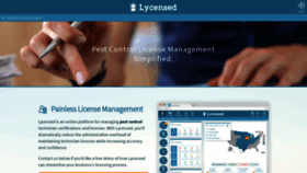 What Lycensed.com website looked like in 2021 (2 years ago)