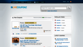 What Livecouponz.com website looked like in 2021 (2 years ago)