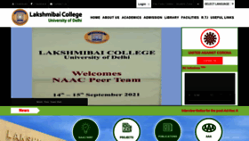 What Lakshmibaicollege.in website looked like in 2021 (2 years ago)