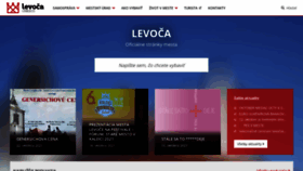 What Levoca.sk website looked like in 2021 (2 years ago)