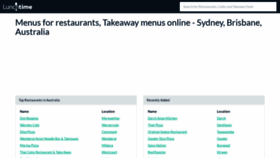 What Lunchtime.com.au website looked like in 2021 (2 years ago)