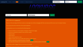 What Lookup.gg website looked like in 2021 (2 years ago)