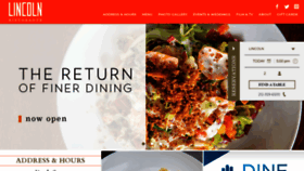 What Lincolnristorante.com website looked like in 2021 (2 years ago)