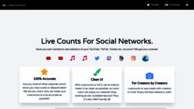 What Livecounts.io website looked like in 2021 (2 years ago)