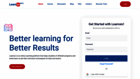 What Learnsic.com website looked like in 2021 (2 years ago)