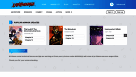What Lordmanga.com website looked like in 2021 (2 years ago)