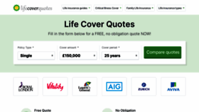 What Lifecoverquotes.org.uk website looked like in 2021 (2 years ago)