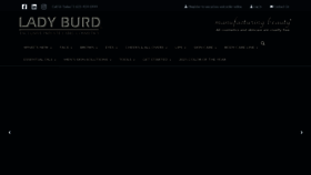 What Ladyburd.com website looked like in 2021 (2 years ago)