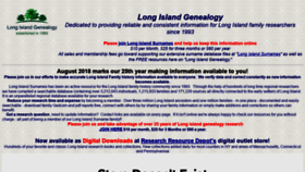 What Longislandgenealogy.com website looked like in 2021 (2 years ago)