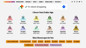 What Love.horoscope.com website looked like in 2021 (2 years ago)