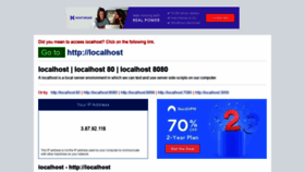 What Locallhost.me website looked like in 2021 (2 years ago)