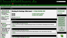 What Linuxmintusers.de website looked like in 2021 (2 years ago)