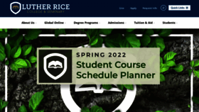 What Lutherrice.edu website looked like in 2021 (2 years ago)