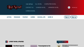What Listnovel.com website looked like in 2022 (2 years ago)