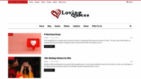 What Lovingquotes.net website looked like in 2022 (3 years ago)