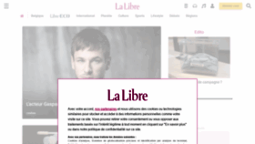 What Lalibre.be website looked like in 2022 (2 years ago)