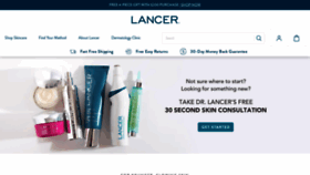 What Lancerskincare.com website looked like in 2022 (2 years ago)