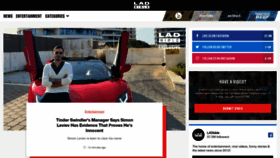 What Ladbible.com website looked like in 2022 (2 years ago)