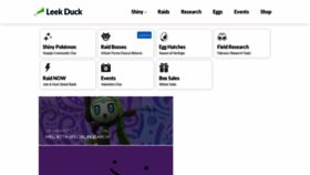 What Leekduck.com website looked like in 2022 (2 years ago)