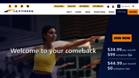 What Lafitness.com website looked like in 2022 (2 years ago)